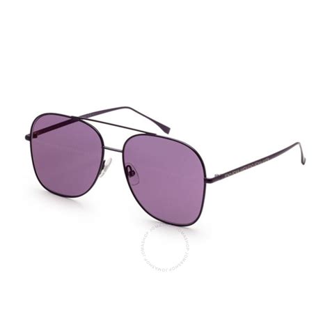 Fendi Unisex Purple Round Sunglasses FF 0378/G/S 0AZV 59